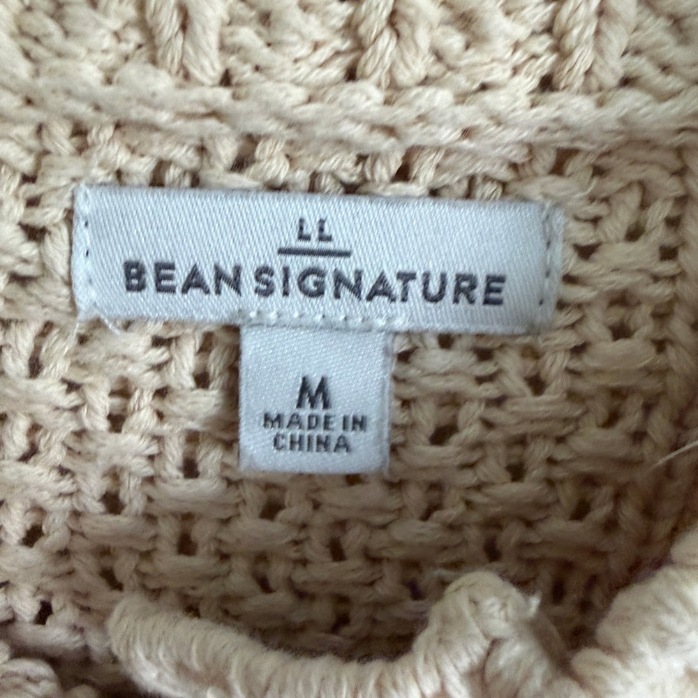 Women's Signature Cotton Fisherman Sweater, Short Cardigan, Cream - Picture 7 of 13